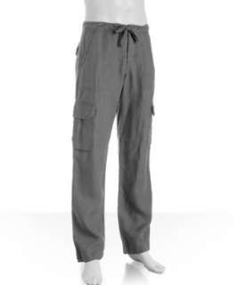 Juicy Couture grey linen drawstring cargo pants   