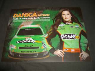 2012 DANICA PATRICK #7 GO DADDY NASCAR POSTCARD  