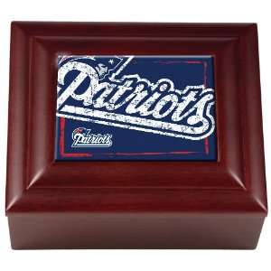  New England Patriots Wooden Keepsake Box