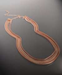    rose gold multi snake chain layered necklace customer 