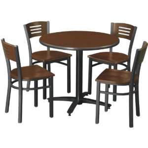    36 Round Table with 4 Chairs by KFI Seating