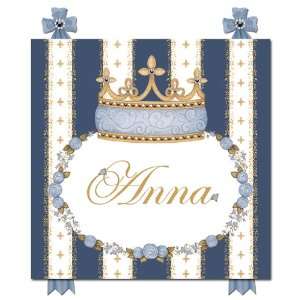  Posh Princess Crown Name Plaque Royal Blue
