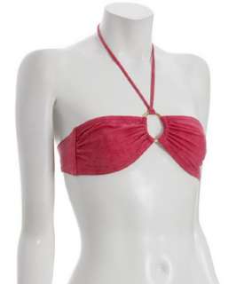 Lisa Curran Swim pink tie dye ring bandeau halter top   up to 