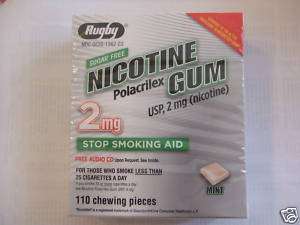 NICOTINE GUM 2MG (SUGAR FREE) STOP SMOKING AID (110 PC)  