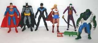 Mattel DC Universe SUPERMAN BATMAN NIGHTWING SUPERGIRL KILLER CROC 