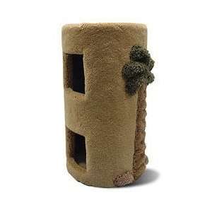   Pet Two Story Carpeted Cat Condo with Palm Tree