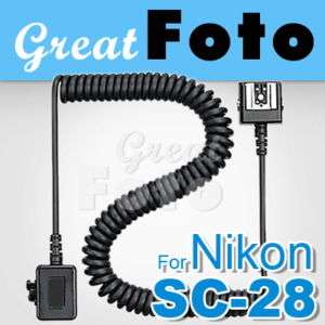 TTL Flash Sync Shoe Cord O7A for Nikon SB600 80DX SC 28  