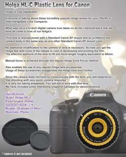 Holga Lens for Canon Rebel T3i T3 T2i XSi Yellow LOMO  