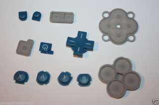 OEM Nintendo DSI XL Parts Blue Button Set & Rubber Pad  