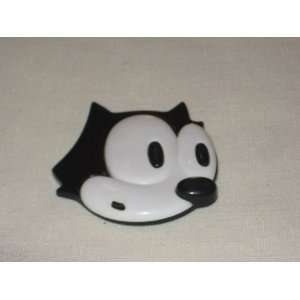   1988 FELIX THE CAT Large 3 Inch Plastic Brooch Pin 