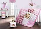 New Kids Line 4 Piece Crib Bedding Set Sweet Monkey Fast 
