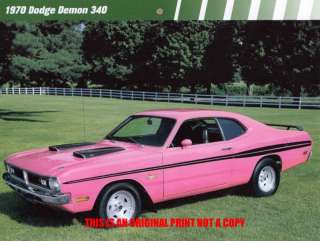 1970 Dodge Demon 340 hard to find muscle car print  