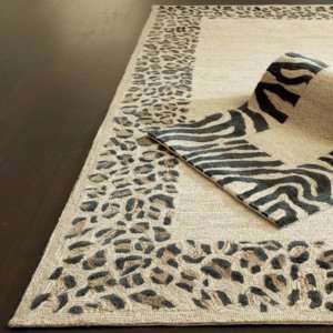  Bordered Indoor/Outdoor Rug Leopard Runner 23 x 8 