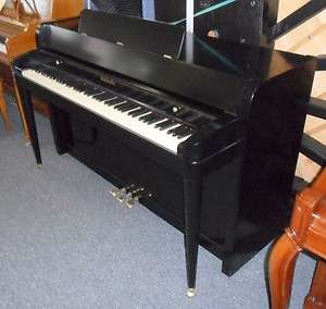   Acrosonic Spinet Black Satin, Refinished, Very Nice, Bench  