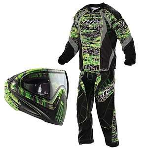 Dye 2012 C12 Paintball Jersey + C12 Pants + i4 Goggles Combo   Lime 