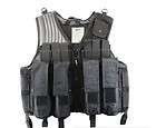 tactical paintball vest black gear size regular  
