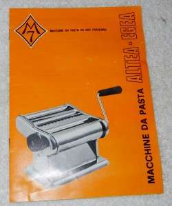   Bros Milano 7 Pasta Machine 3 Dies Manual Pasta Rolling Metal + Instr