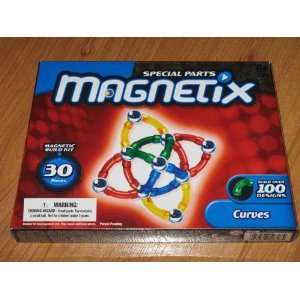  Magnetix Special Parts Curves 30 Pieces Primary Colors 