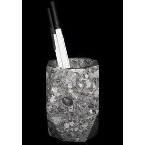  Fossil Stone Pencil Holder Cup, Marble Desk Accessories 