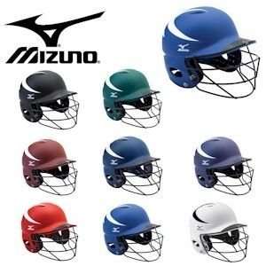   Mizuno MVP OS Batters Helmet w/ Mask   Navy / White