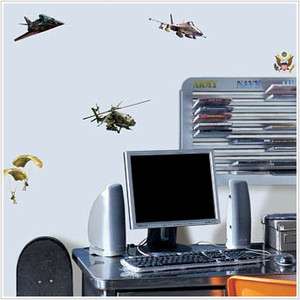 ARMY NAVY AIR FORCE MARINE CORPS PEEL AND STICK WALL DECALS  