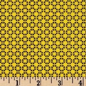   Starburst Dot YellowBlack Fabric By The Yard Arts, Crafts & Sewing