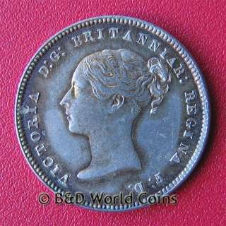 MAUNDY 1877 4 PENCE SILVER LUSTROUS AU/BU MIRROR FIELDS ENGLAND 