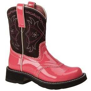  Ariat FatBaby Boots Women Cowboy Boots 7.5 Pink Patent 