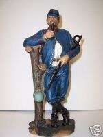 11 UNION CIVIL WAR SOLDIER PIPE PAINTED RESIN FIGURE  