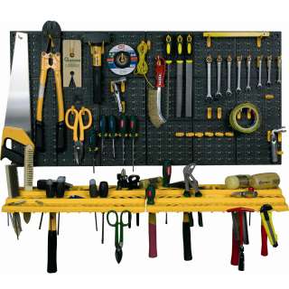 Large Plastic Pegboard Tool Storage Kit Includes 50 Assorted Hooks 