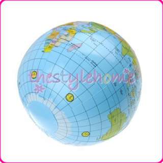 Kids Inflate Inflatable World Globe Map Beach Ball Toy  