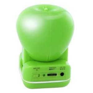  Green Apple Shaped Foldable Multimedia Speaker Compatible 