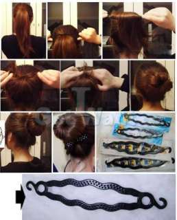 Plastic Magic Bun Girls Hair Twist Braid Tool Holder Clip Holder 