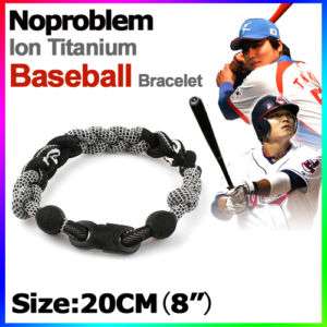 NOPROBLEM power ION BALANCE Baseball Bracelet P073black  