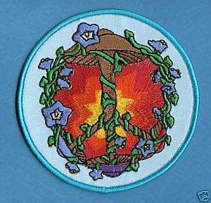 Hippie Psychedelic Mushroom Peace Patch Iron On Crest A  