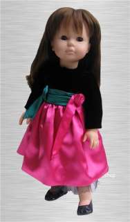 Doll Clothes Pink & Black Party Dress Fit American Girl  