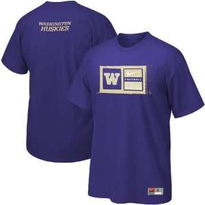  Nike Washington Huskies 2011 Team Issue T shirt   Purple 