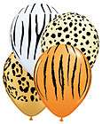 11 safari animal print latex helium quality balloons party supply