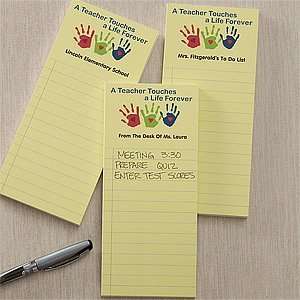  Personalized Teacher Notepads   Touches A Life Health 