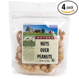 Woodstock Farms Nuts Over Peanuts, 6 Ounce Bags (Pack of 4)  