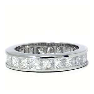   Inc. Platinum 3.00CT Princess Cut Diamond Eternity Ring   5 Jewelry