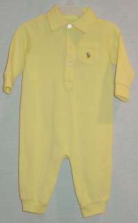 RALPH LAUREN INFANT BOYS YELLOW 1 PC OUTFIT SIZE 3M NWT  