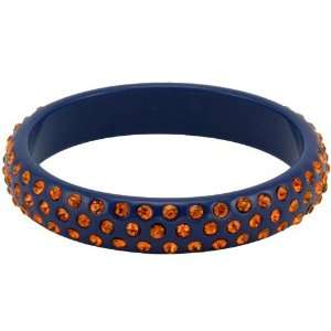  Navy Blue Orange Bangle Bracelet