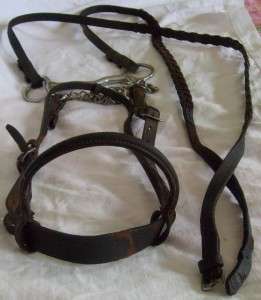 Vintage Leather Horse Reins Bit Riding  