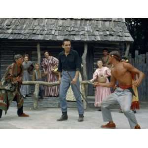  Actors Play Abraham Lincoln and Native Americans in an Outdoor 