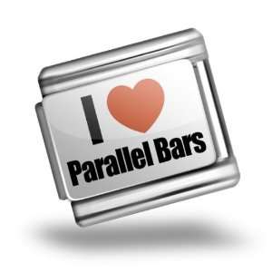  Italian Charms Original I Love Parallel Bars Bracelet 