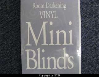 Jubilee Room Darkening Vinyl Mini Blinds 48 Wide 4864W ~STSI 