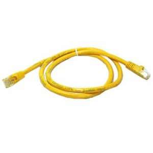   SF Cable, 0.5ft CAT6A 600 MHz Snagless Patch Cable Yellow Electronics