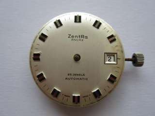 Zentra ETA 2782 automatic swiss watch movement running  