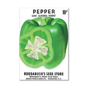 Pepper Seed Packet Artwork Fridge Magnet
